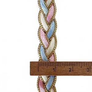 NEW THE HEART KNOT women's golden tail braided bracelet in pastel hand made